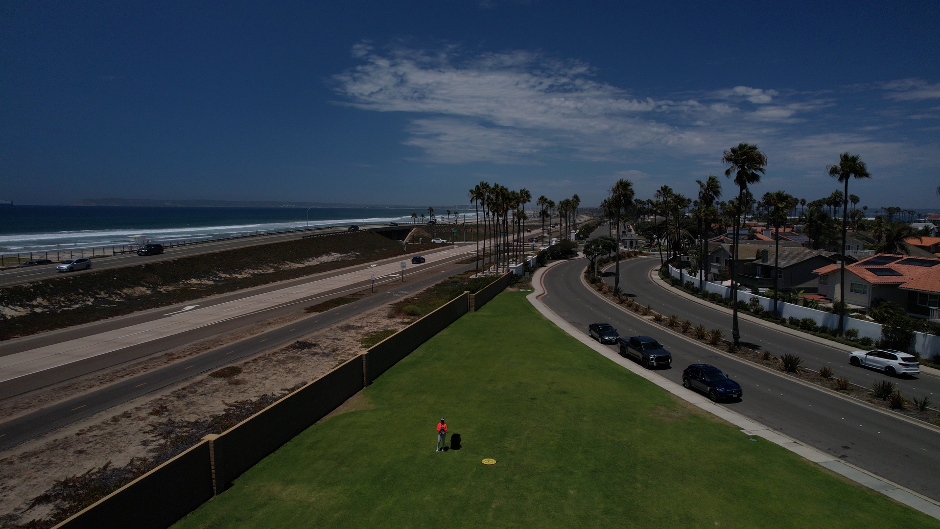 Sheila Sholars flying a drone at Coronado Cays
